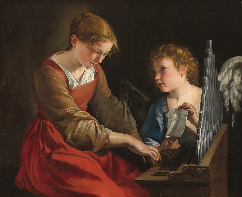 161-Giovanni Lanfranco-Santa Cecilia e un angelo - National Gallery of Art, Washington DC
